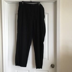 Black Men's Linen Dress Pants